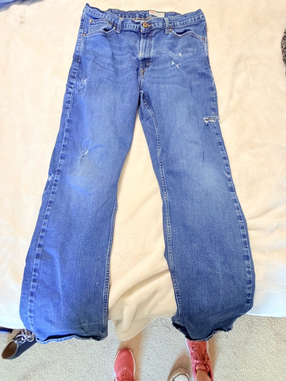 Wrangler Blue Relaxed Wide-Leg Jeans